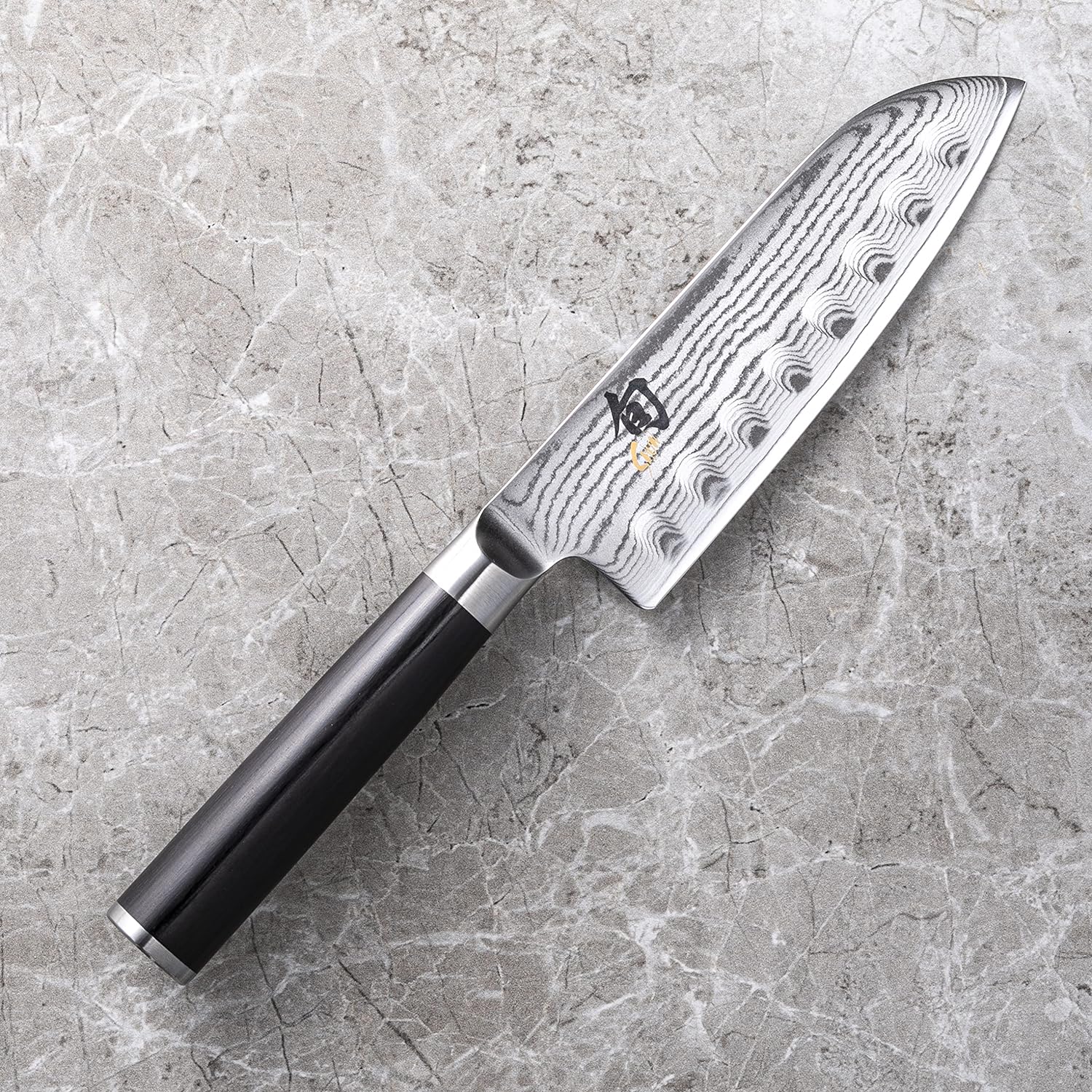 KAI Shun Classic Santoku Knife with Granton Blade, 5.5", [DM0740] - Image 3