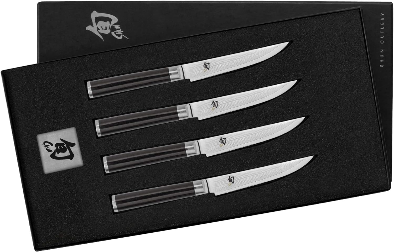 Shun Kai Classic Steak Knife 4 Pc Gift Set, DMS400 - Image 3