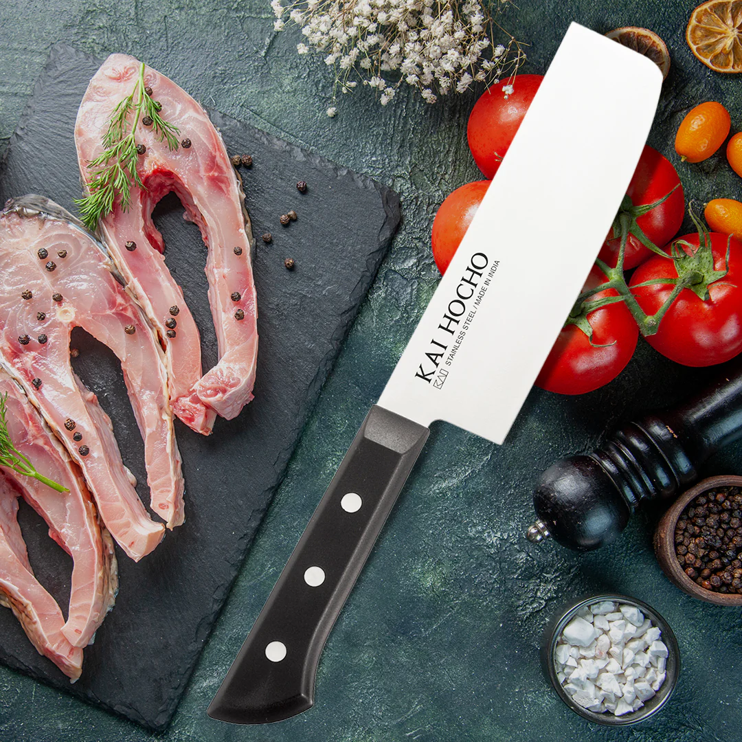 Kai Hocho Premium Nakiri Kitchen Knife for Chopping, Dicing and Mincing - Image 6