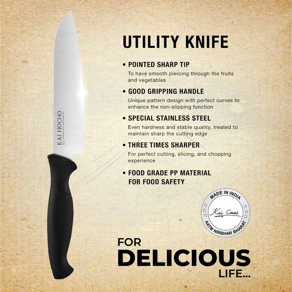 Kai Hocho Premium Petty Knife + Utility (M) Knife Set (Pack of 2) - Image 5