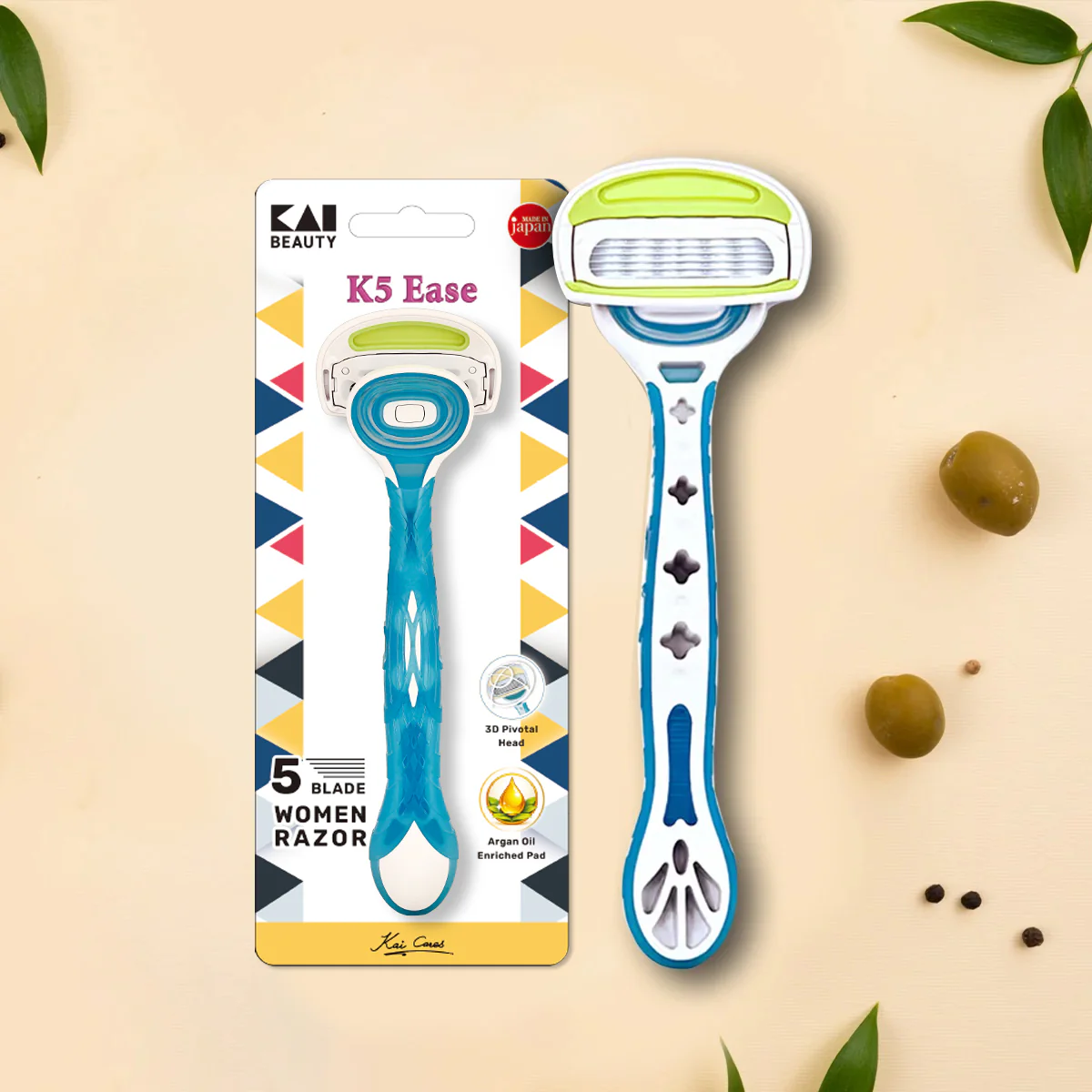 Kai K5 Ease Women Body Razor (Argan Oil) - Image 3