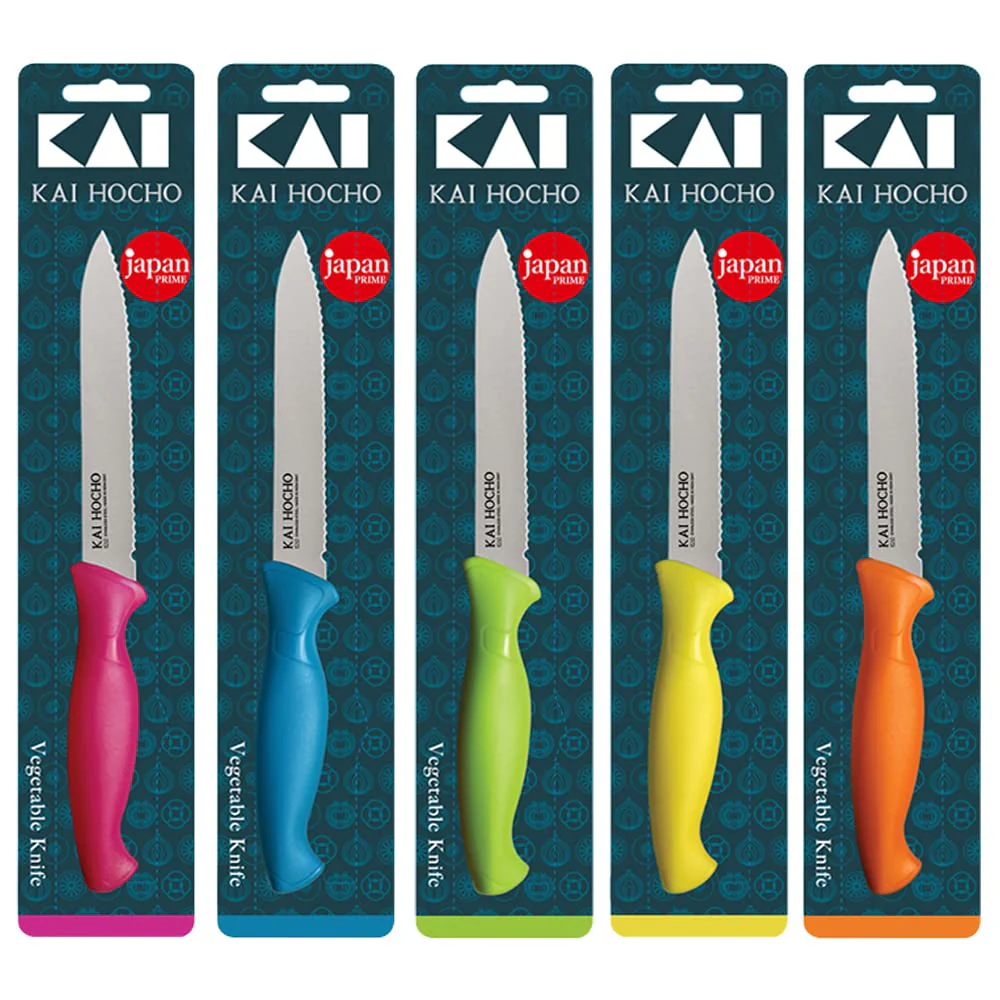 KAI Kitchen Knife Set, Multicolor (Serrated) Stainless Steel - Image 3