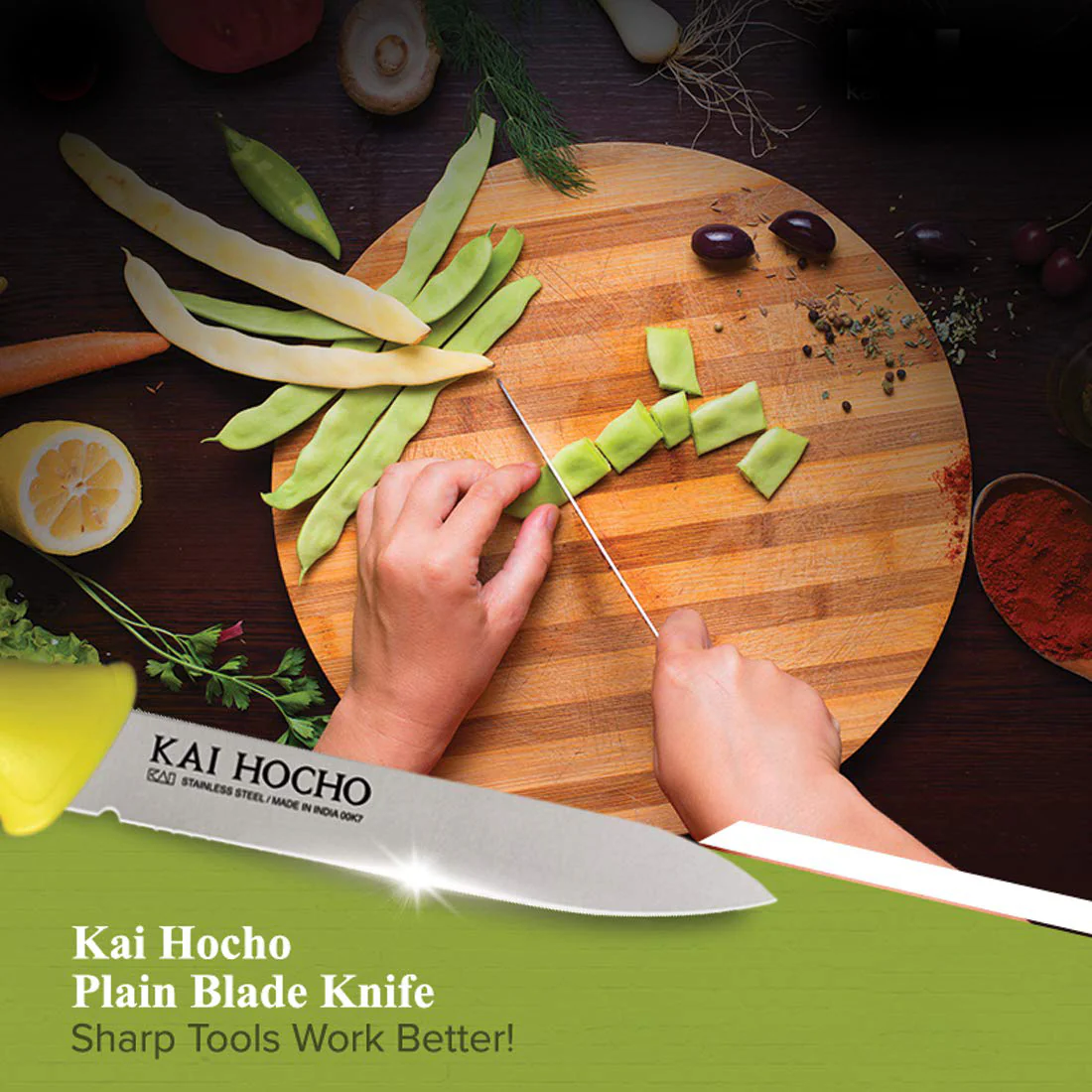 Kai Stainless Steel Kitchen Knife, Multicolour - Image 3