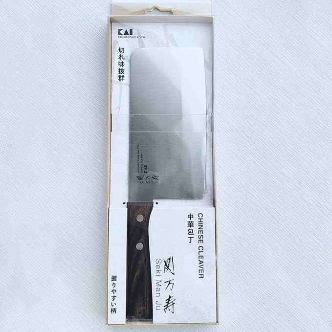 KAI Stainless Steel Sekimanju 7 Inch Chinese Cleaver - Image 6